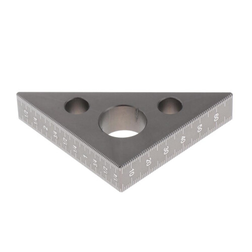 1Pc Alloy 45 Degree Triangle Square Ruler Angle Measuring Tool Silver 1