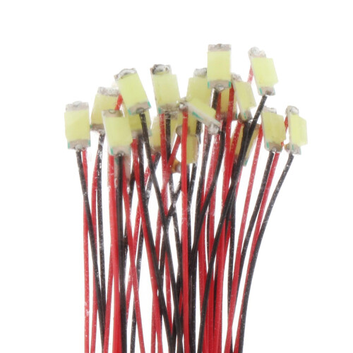 20x Model Train Pre Wired LED Light Pre Soldered Wires for Sandboxes D 2