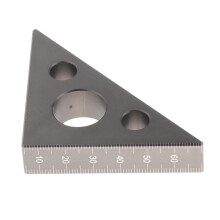 1Pc Alloy 45 Degree Triangle Square Ruler Angle Measuring Tool Silver