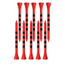 100pcs Bamboo Golf Tees Stripe Mark Scale High Performance 70mm Red