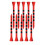 100pcs Bamboo Golf Tees Stripe Mark Scale High Performance 70mm Red 1