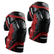2x Motorcycle Knee Pads K01-3 for Motocross Racing Reflective Red