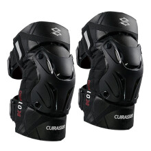 2x Motorcycle Knee Pads K01-3 for Motocross Racing Reflective Black
