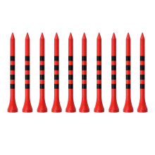 100pcs Bamboo Golf Tees Stripe Mark Scale High Performance 83mm Red