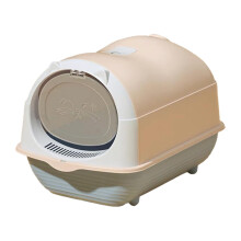 Hooded Cat Litter Box Enclosed and Covered Detachable with Front Door