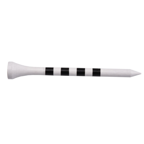 100pcs Bamboo Golf Tees Stripe Mark Scale High Performance 70mm White 2