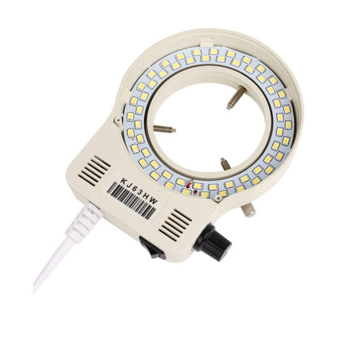Microscope Ring Light 60000LM Cool Daylight LED Lamp for Stereo Microscope Lab Inspection 100mm