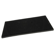 Rubber Beer Bar Runner Spill Mat for Home Pub Cafe Party Black 60x30cm
