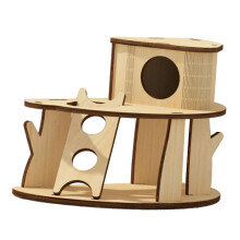 Hamster Hideout House Guinea Pig Hut Cage Accessories Mouse Hideaway f