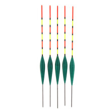 5pcs Rock Fishing Buoy Plastic Wood Fishing Floats Slip Bobber Floats