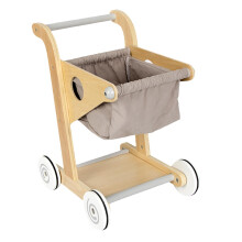 Wood SHOPPING CART Pre-School Young Children Toddler Wooden Toy Trolle