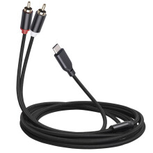 Type C to Dual Cable Audio for Audio Equipment Phones Recorders 1M