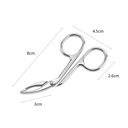 Eyebrow Tweezers Scissors Handle Comfortable Grip Flat Tip Tweezers Tr 1