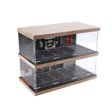 Parking Lot Display Case Diecast Car Garage Dustproof Container Dioram