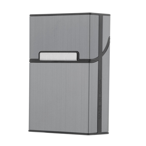 20 Cigarette Case Waterproof Regular Size Box Holder Accessory Gray