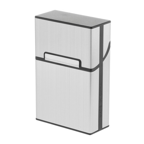 20 Cigarette Case Waterproof Regular Size Box Holder Accessory Silver 1