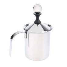Manual Foam Maker Milk Frother Stainless Steel Hand Foamer Double Mesh