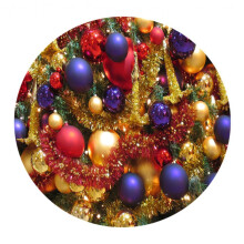 Waterproof Christmas Tablecloth Cover for 47inch Round Dining Tables