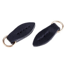 1 Pair Leather Zipper Tags Fixer Pull Replacement for Wallet Purse Bag