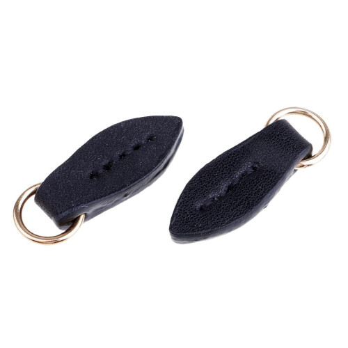 1 Pair Leather Zipper Tags Fixer Pull Replacement for Wallet Purse Bag