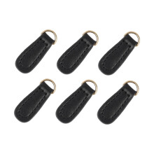 6x Zipper Pull Tab Fixer Zipper Tags Leather DIY Craft for Boot Bag Ba