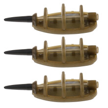 3Pcs Inline Method Feeder Set Carp Fishing Tackle Bait Cage Carp Feede