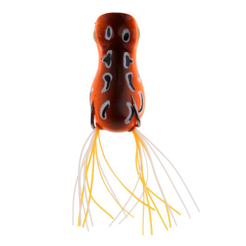 Topwater Frog Fishing Lure Soft Artificial Crankbaits Hook Baits Orang