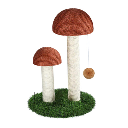 Cat Scratching Post Mushroom Scratching Post for Cat Kitten Coffee wit