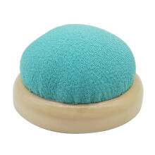 Needle/Pin Cushion Needle Insertion with Wooden Base Sewing Tool Blue