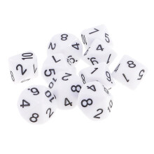 10pcs 10 Sided Dice D10 Polyhedral Dice for Dungeons and Dragons Games