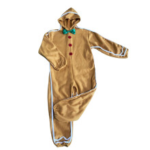 Christmas Outfit Child Gingerbread Man Costume for Pretend Play Holida