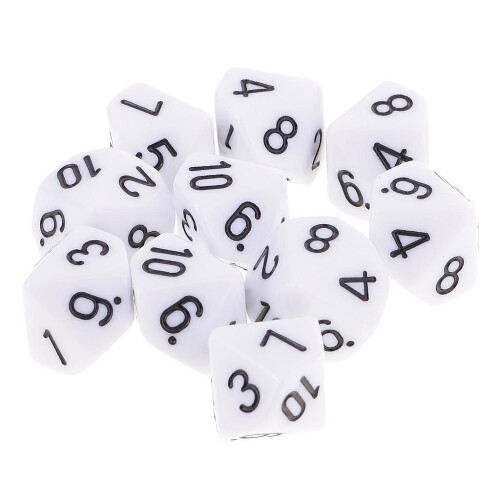 10pcs 10 Sided Dice D10 Polyhedral Dice for Dungeons and Dragons Games 1