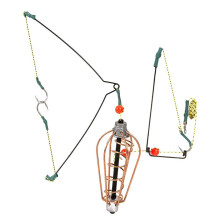 Fishing Feeder Basket Holder Fishing Bait Cage with Line Hooks 20g