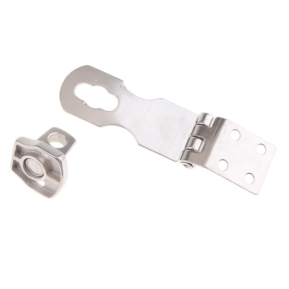 316 Stainless Steel Anti-Theft Folding Hasp Door Latch Sliding Padlock 6902695565106