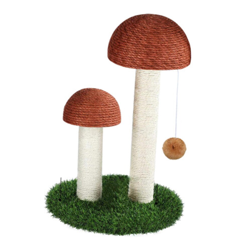Cat Scratching Post Mushroom Scratching Post for Cat Kitten Coffee wit 2