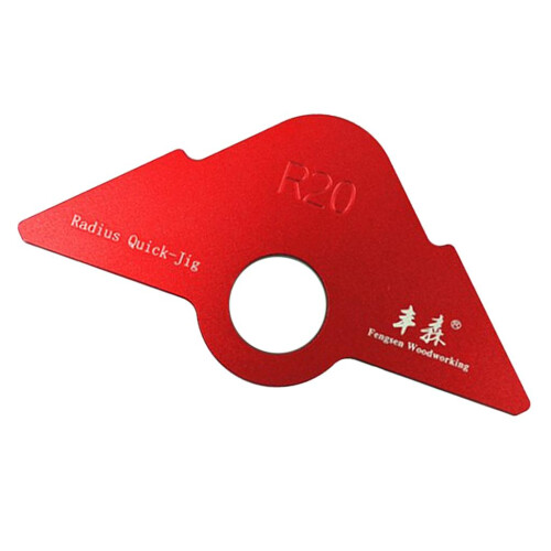 Red Wood Panel Radius Quick-Jig Router Table Bit Corner Template Tools 1