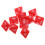 10pcs 8 Sided Dice D8 Polyhedral Dice for Party Table Games Red 3