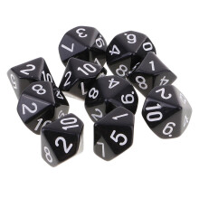 10pcs 10 Sided Dice D10 Polyhedral Dice for Dungeons and Dragons Games