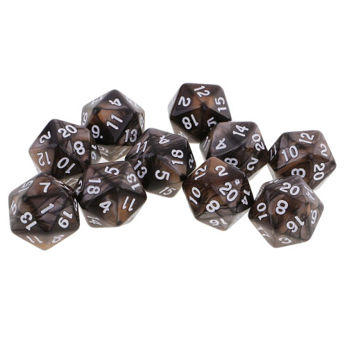 10pcs 20 Sided Dice D20 Polyhedral Dice for Dungeons and Dragons Table 2