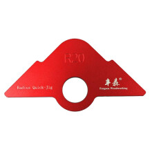 Red Wood Panel Radius Quick-Jig Router Table Bit Corner Template Tools