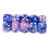 6-sided Game Dice 16mm Dice for Board Games and Teaching Math Pink+Blu 2