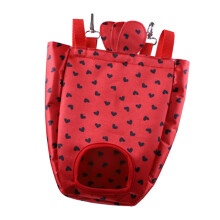 Rabbit Hay Feeder Feeding Bag Hanging Pouch Waterproof for Cage Red