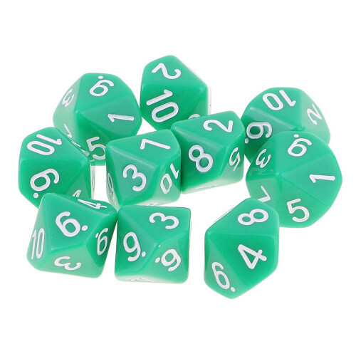 10pcs 10 Sided Dice D10 Polyhedral Dice for Dungeons and Dragons Games
