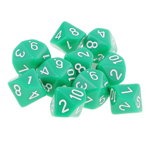 10pcs 10 Sided Dice D10 Polyhedral Dice for Dungeons and Dragons Games 1