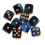 6-sided Game Dice 16mm Dice for Board Games and Teaching Math Blue+Bla 2