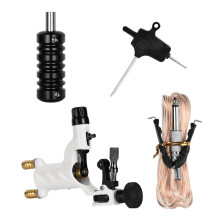 Complete Tattoo Kit Rotary Tattoo Machine Grip Tube Wrench Clip Co