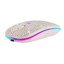 Wireless Mouse Bluetooth 5.2 and 2.4G Colorful Silent for Home Tablet