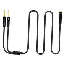 Headphone Splitter Earphones Port to Gaming Speaker PC Adapter for Lap