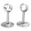 2 Pieces Stainless Steel Wardrobe Pipe Lever Rod Holder Socket Bracket 1