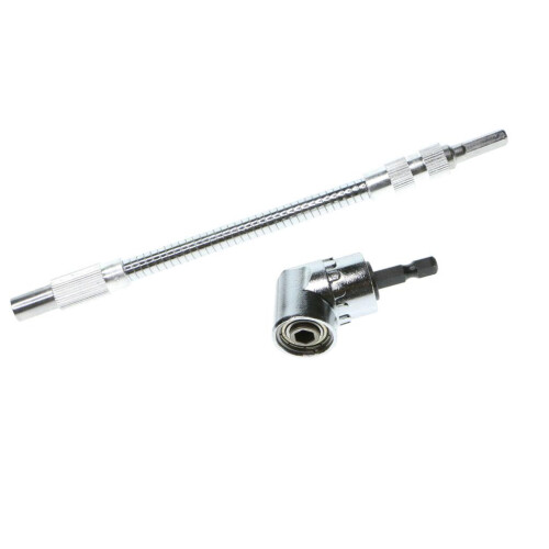 Angle Drill and Flexible Shaft Bits Extension Screwdriver Bit Holder 2 1